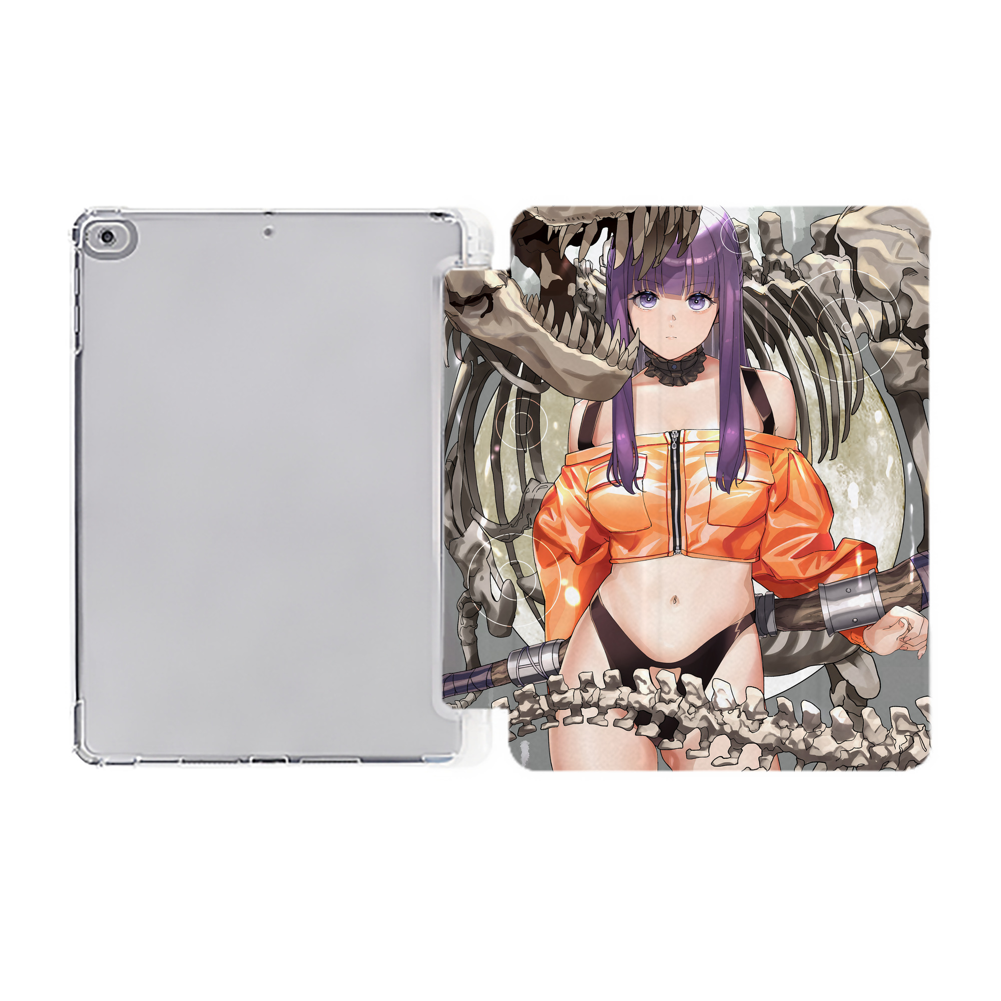 （画像用） 葬送のフリーレン Frieren IPad ケース ペン収納付き 三つ折りスタンド PUレザー×シリコン 対応機種9.5/10.5/10.9インチ
